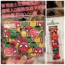 香港迪士尼樂園限定 萬聖節系列蜘蛛人Q版造型跳字手錶