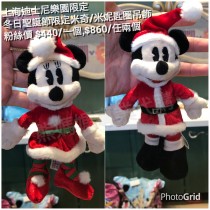 上海迪士尼樂園限定 冬日聖誕節限定 米奇/米妮 匙圈吊飾 (單售)
